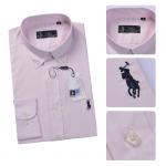 ralph laure hommes mode chemises manches longues 2013 polo bresil poney coton rose clair